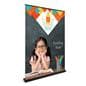 Premium wide base retractable banner stand with full color graphics