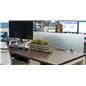 12 x 48 glass desk mounted privacy screen