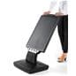 Double-sided sidewalk poster stand with flexible base