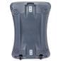 Base features wheels and built in handle for easy transport
