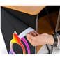 69 w x 37 h custom fabric cover for CNTPUVL Series 43-inch counters installs easily thanks to the hook & loop fasteners
