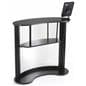 Kidney Shaped Counter with iPad Stand, 41" Overall Height