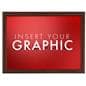 Wood effect wall snap poster frame with transparent non-glare lens 
