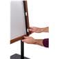 Snap Frame has mitered corners designed to click open for quick and easy insert changes. 