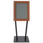 Countertop snap frame with black elegant v-shaped base