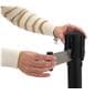 Double-sided retractable stanchion barrier with two pole adapters