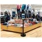 Floor standing digital sign stanchion helps advertise promotions 