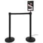 Floor standing digital sign stanchion with a 4-way adapter 