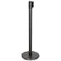 These retractable belt stanchions have 3 connecting parts