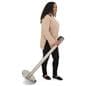 These retractable belt stanchions have a portable design 