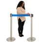 These retractable belt stanchions can be configured many ways