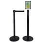 Stanchion with LED sign holder is compatible with other economy Queue.Pole stands
