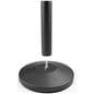 Retractable barrier post screws onto base