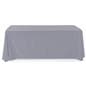 Grey polyester table covers with sewn-in corners 
