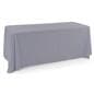 Grey polyester table cover with flame retardant material 