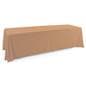 Polyester table cover with dark beige coloring 