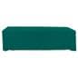 Green polyester table cover with machine washable fabric 
