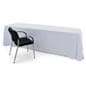 Machine washable white polyester table cover 