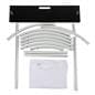 Replacement hardware for round banner stand with silver powder coated finish 