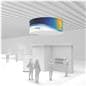 Circle hanging banners with dye sublimation fabric 