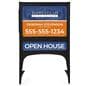 Plastic real estate sign stands with lightweight construction