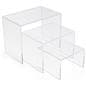 Recycled lucite risers with stacking features