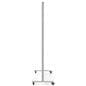White dry erase rolling room divider with slim profile 