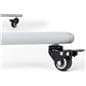 Dry erase rolling room divider with 4 wheels 