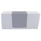 Gray table runner with machine washable and dryer safe material