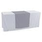Gray table runner with length of 80 inches