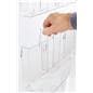 Adjustable acrylic floor brochure display stand with removable dividers