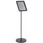 46.5" Tall 8.5 x 11 Black Snap Frame Stand