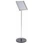 46.5" Tall 8.5 x 11 Silver Snap Frame Stand