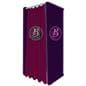 Custom dressing room booth graphics for DR1DSG series with flame resistant polyester