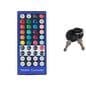 Wooden display showcase with remote control and keys