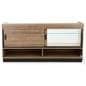 Wooden display showcase with glass shelf