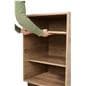 Wood host stand with adjustable shelves