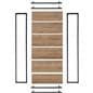 Rustic shelving unit with easy assembly