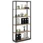Rustic shelving unit with five shelves