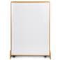Mobile cubby storage unit with whiteboard back that is easy to wipe clean