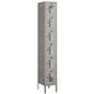 6 Tier Employee Locker with Gray Finish