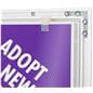 Locking poster board has clips to hold your media securely in place