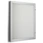 Locking poster frame with swing open door