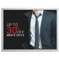 Locking poster frame can be hung in landscape or portrait orientation