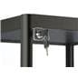 Black Knock Down Tower Showcase Top Lock