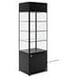 LED retail display tower has a 16.5" shelf depth