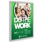 Locking poster holder with modern design