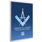 Silver poster hanger for custom prints