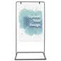 Minimalist sign stand with personalized graphics included