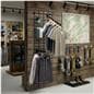 Slatgrid panel mounted to wall in a retail setting